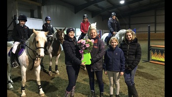 Academy riders say thank you to lead coach - Selina Cawkwell
